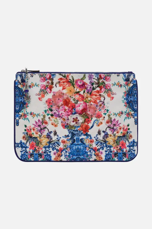 SMALL CANVAS CLUTCH DUTCH IS LIFE sold by Camilla