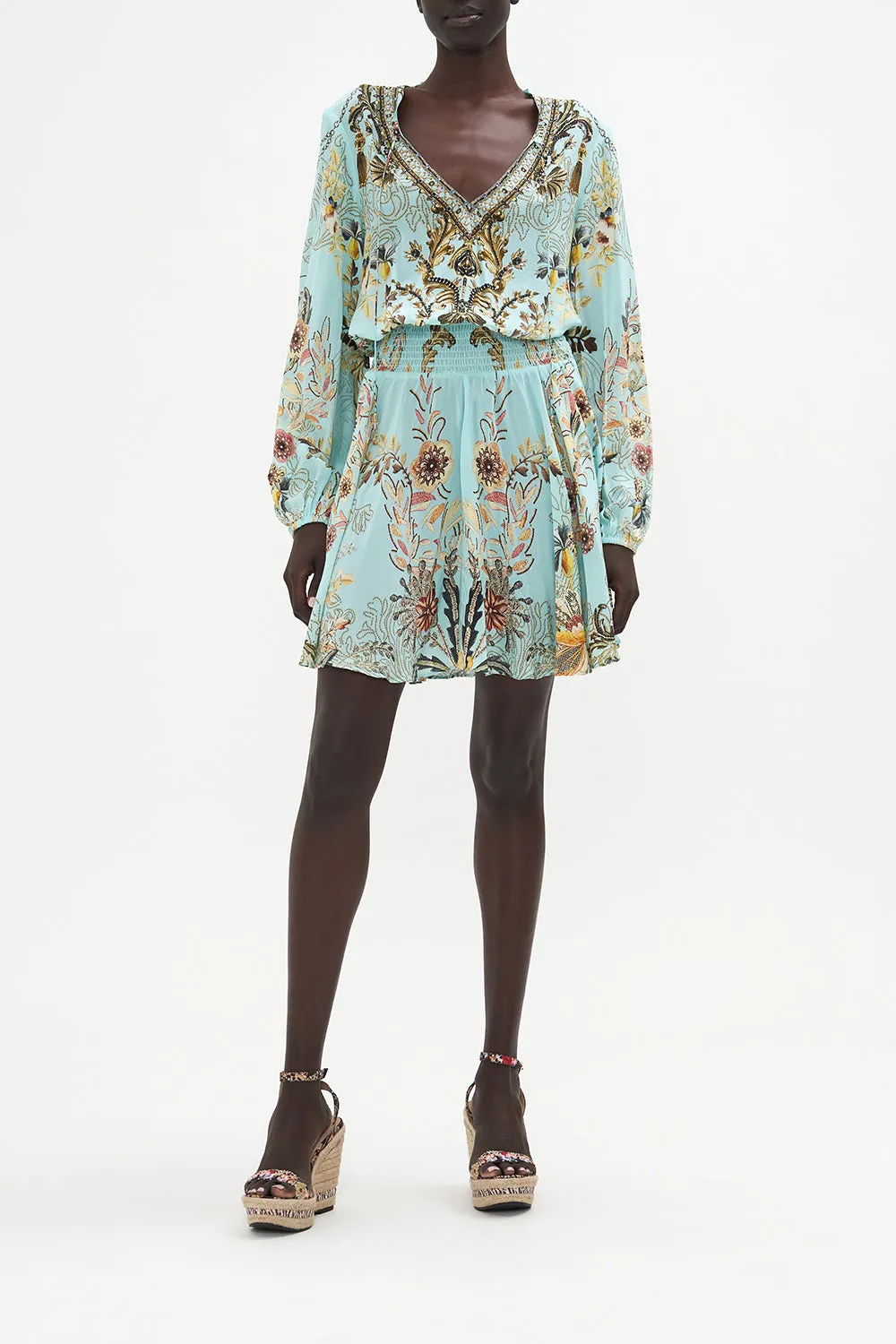 SHIRRED RELAXED SHORT DRESS ADIEU YESTERDAY sold by Camilla