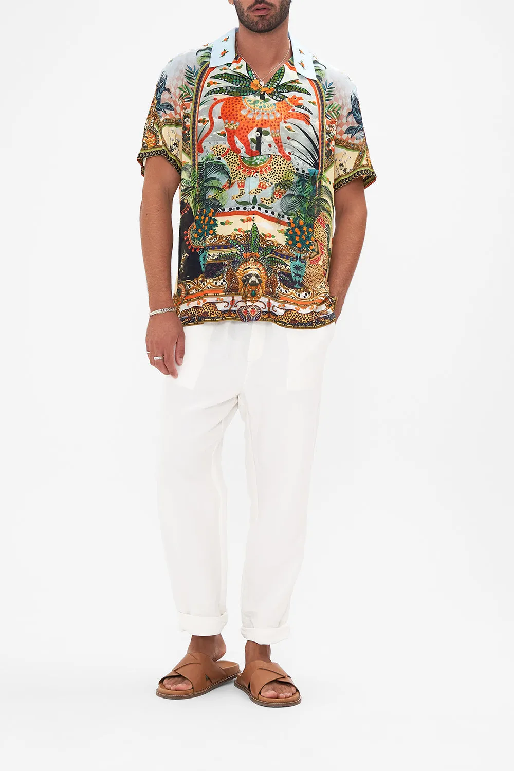 SHORT SLEEVE CAMP COLLARED SHIRT ALESSANDROS ATLANTIS sold by Camilla