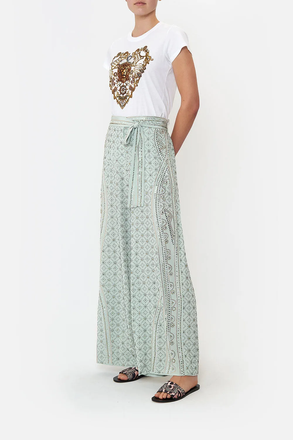 SLIM FIT ROUND NECK T-SHIRT SHADOWS OF ARMADA sold by Camilla product image thumbnail 4