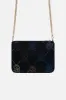 EMBELLISHED ZIP TOP CLUTCH WITH STRAP BLACK MONO sold by Camilla
