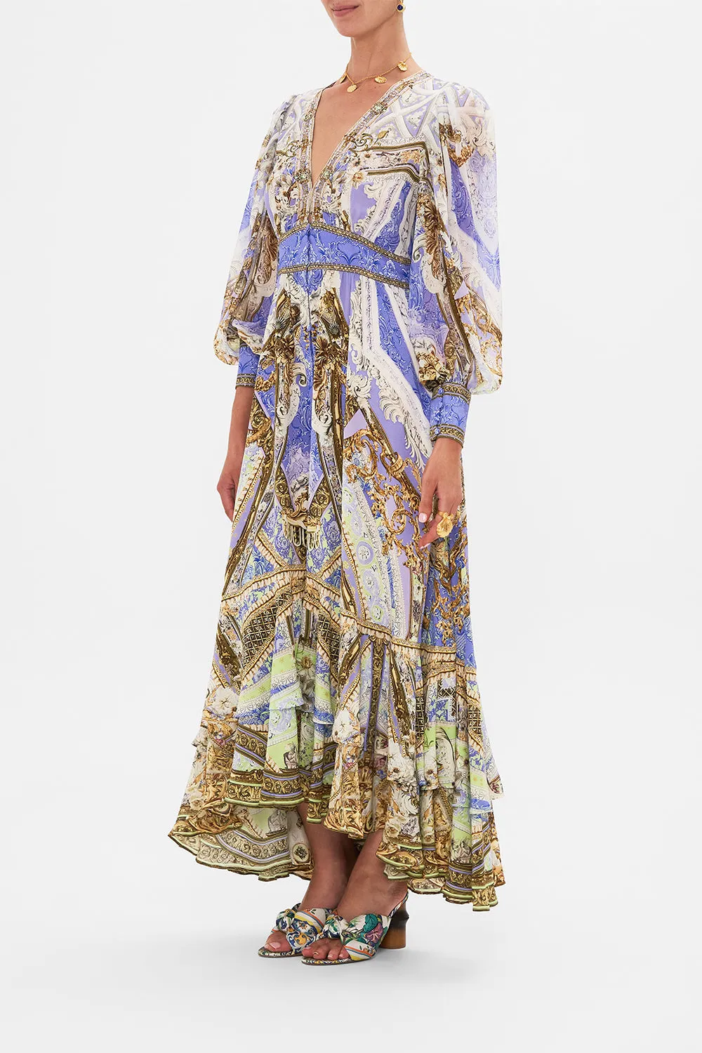 LONG BUTTON FRONT DRESS GILDED PLEASURES sold by Camilla product image thumbnail 4