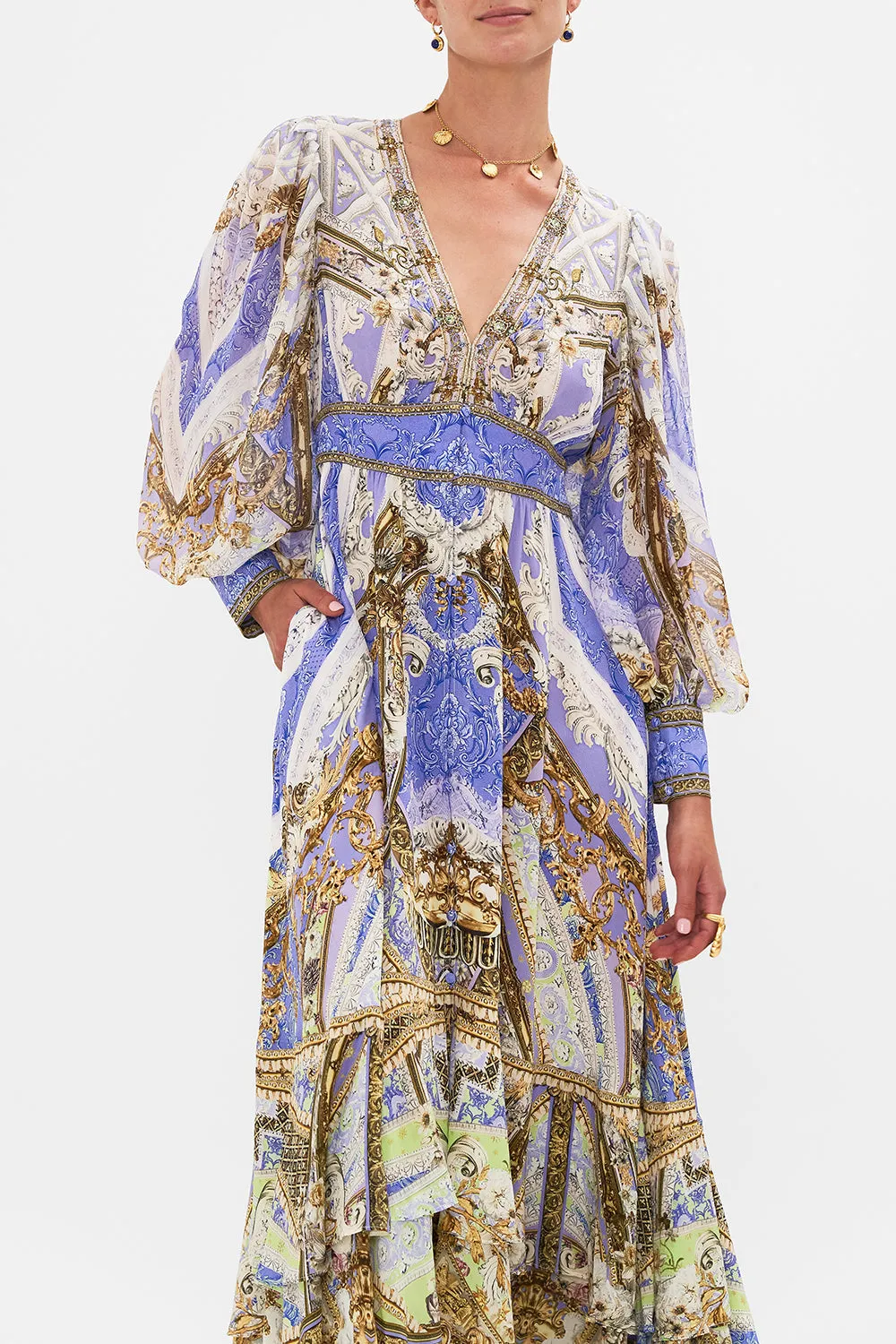 LONG BUTTON FRONT DRESS GILDED PLEASURES sold by Camilla product image thumbnail 5