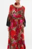 LONG DRESS WITH GATHERED BELL SLEEVE HEART LIKE A WILDFLOWER sold by Camilla