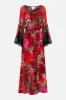 LONG DRESS WITH GATHERED BELL SLEEVE HEART LIKE A WILDFLOWER sold by Camilla