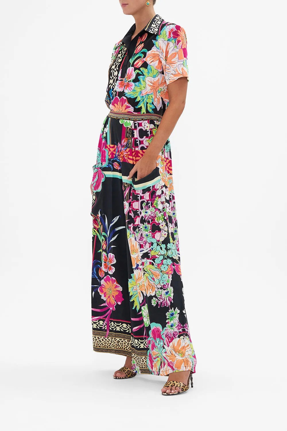 WIDE LEG TROUSER WITH FRONT POCKETS PRINTED PRIMA VERA sold by Camilla product image thumbnail 4