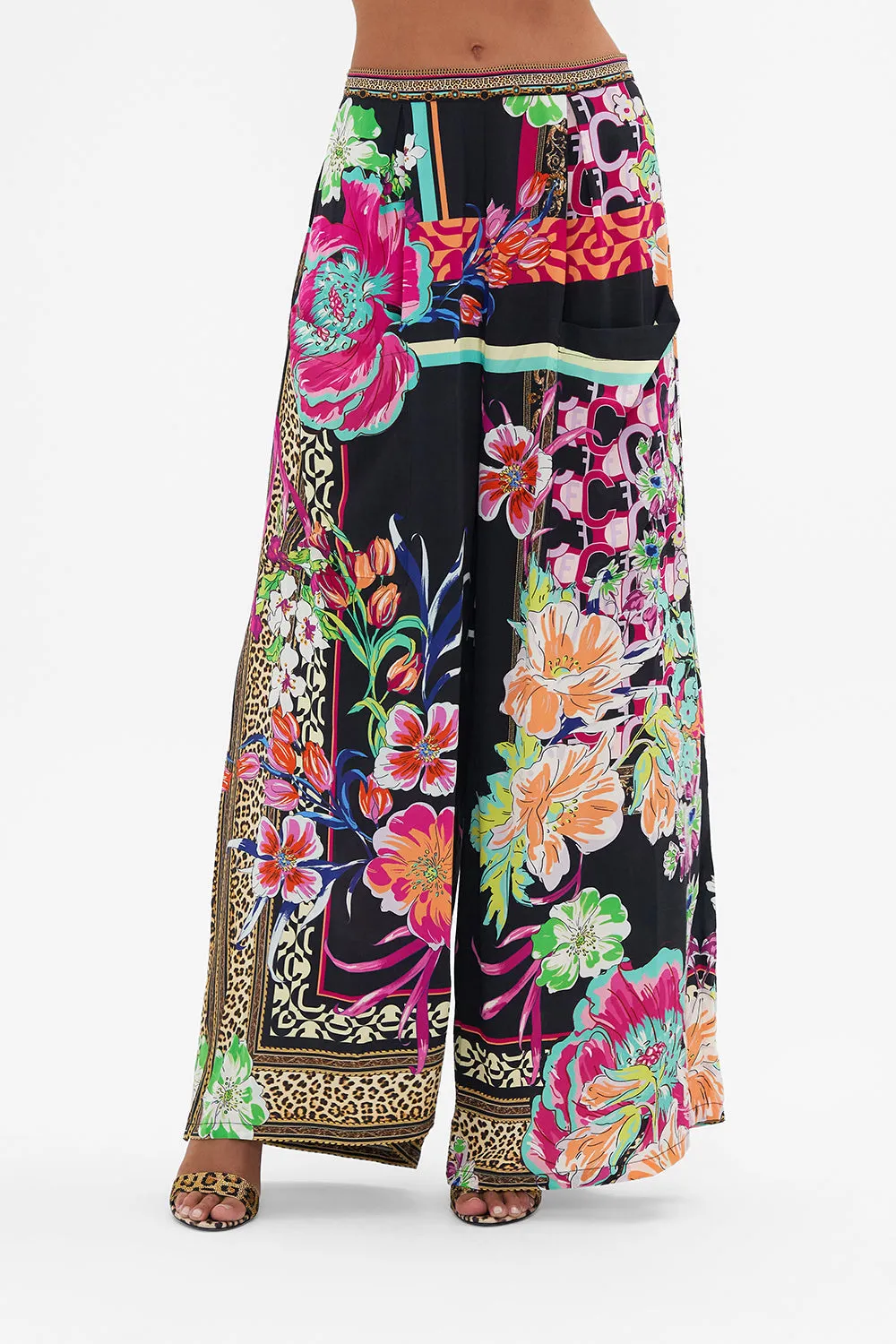 WIDE LEG TROUSER WITH FRONT POCKETS PRINTED PRIMA VERA sold by Camilla product image thumbnail 5