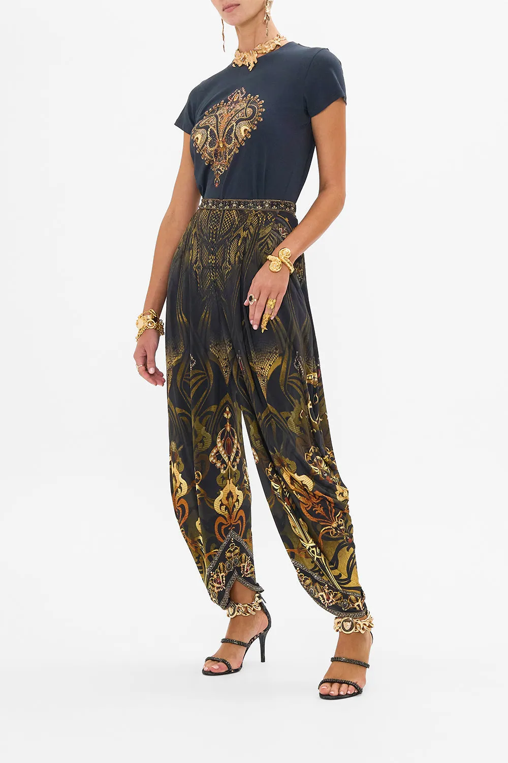 SLIM FIT ROUND NECK T-SHIRT - BLACK NOUVEAU NOIR sold by Camilla product image thumbnail 4