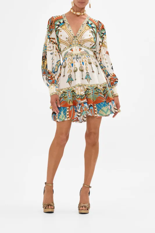 BUTTON FRONT FRILL DRESS VALLEY OF THE QUEENS sold by Camilla
