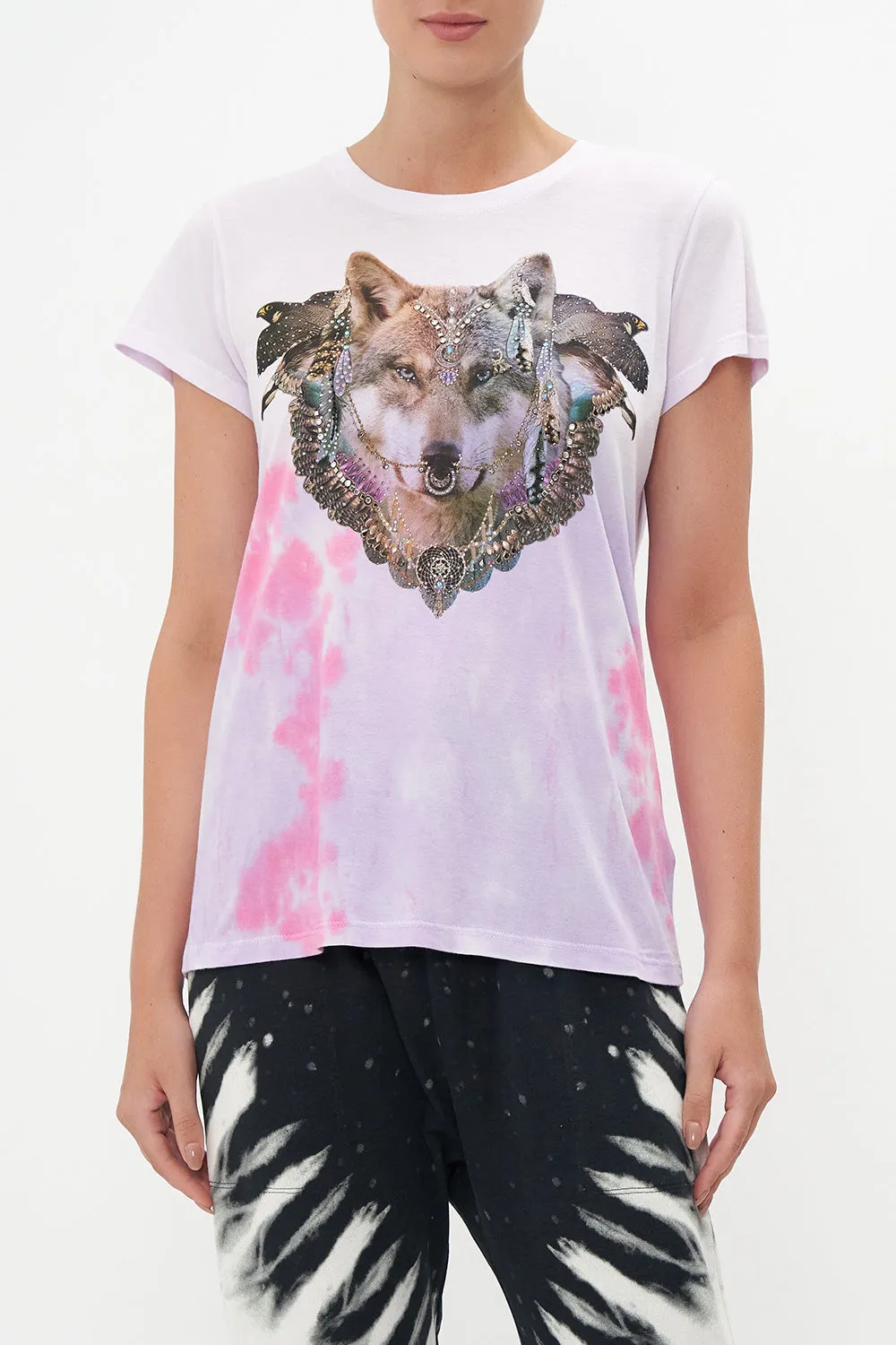 SLIM FIT ROUND NECK T-SHIRT CALL OF THE FALCON sold by Camilla product image thumbnail 5