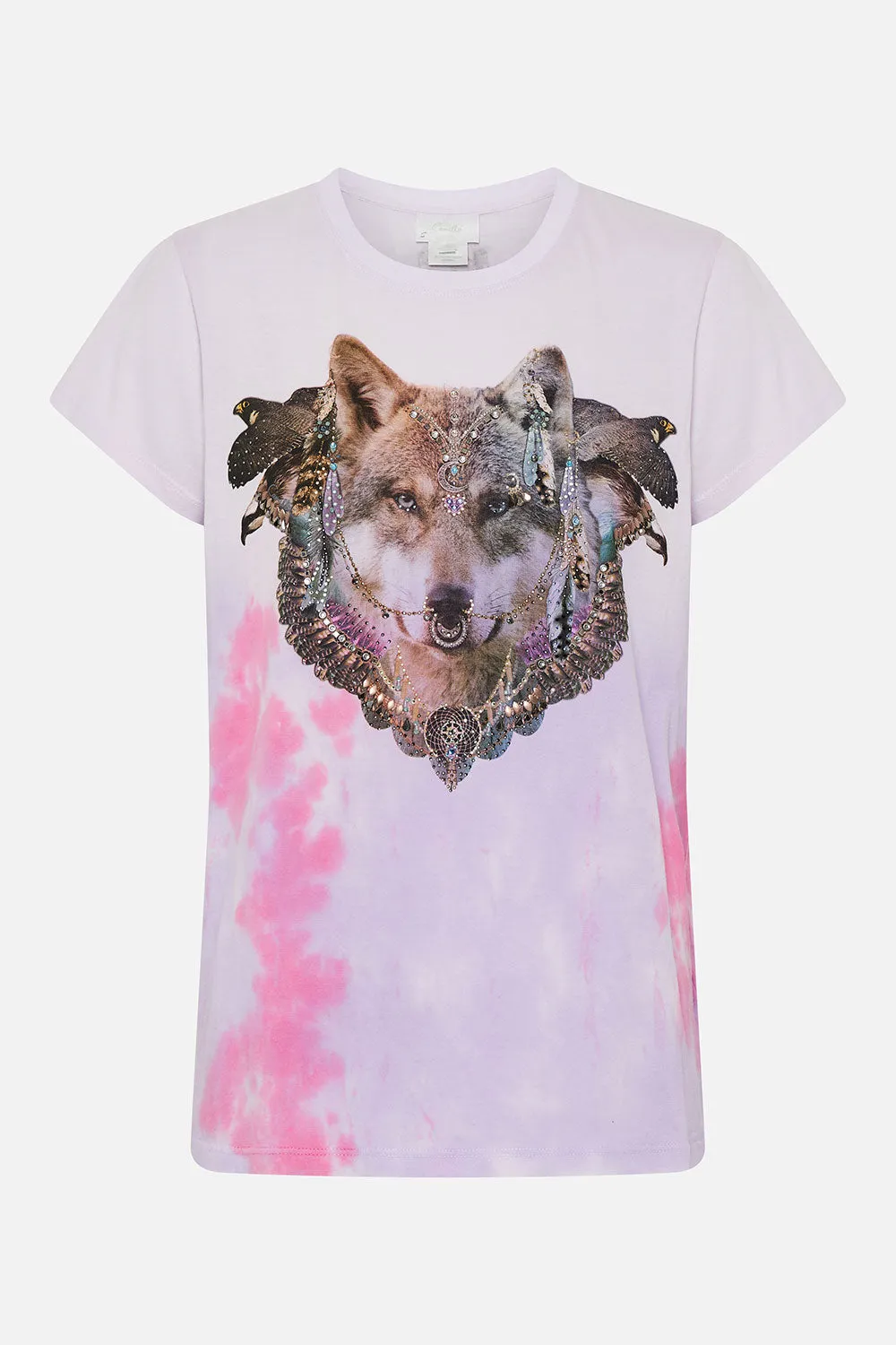 SLIM FIT ROUND NECK T-SHIRT CALL OF THE FALCON sold by Camilla product image thumbnail 3