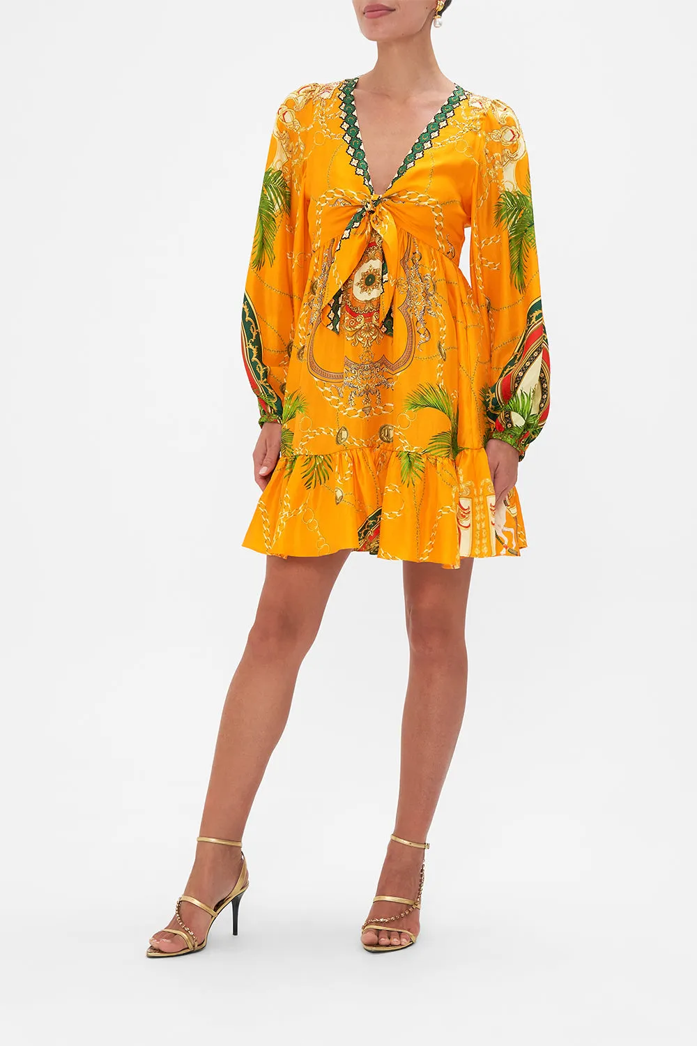 SHORT TIE FRONT BLOUSON DRESS DANCING WITH THE BULLS sold by Camilla product image thumbnail 2