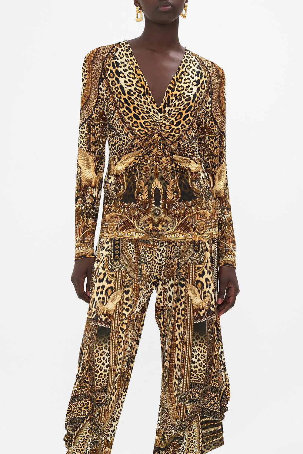 RUCHED LONG SLEEVE JERSEY TOP STANDING OVATION sold by Camilla product image thumbnail 5