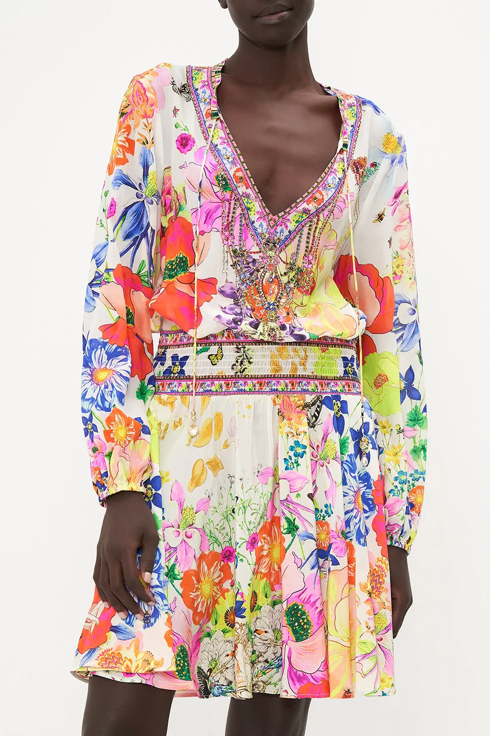 SHIRRED RELAXED SHORT DRESS FAIRY GANG sold by Camilla product image thumbnail 5