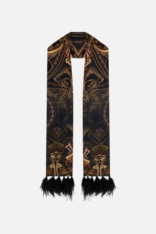 LONG SKINNY SCARF NOUVEAU NOIR sold by Camilla