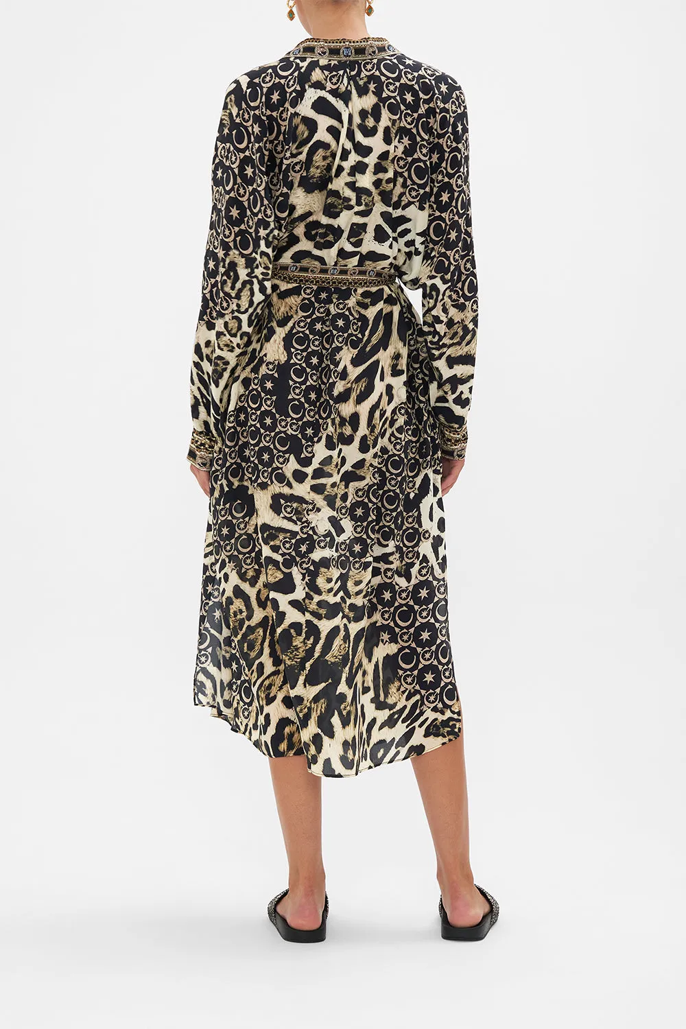 COLLARED BUTTON THROUGH DRESS WITH JERSEY CUFF WILDCAT SOIREE sold by Camilla product image thumbnail 2