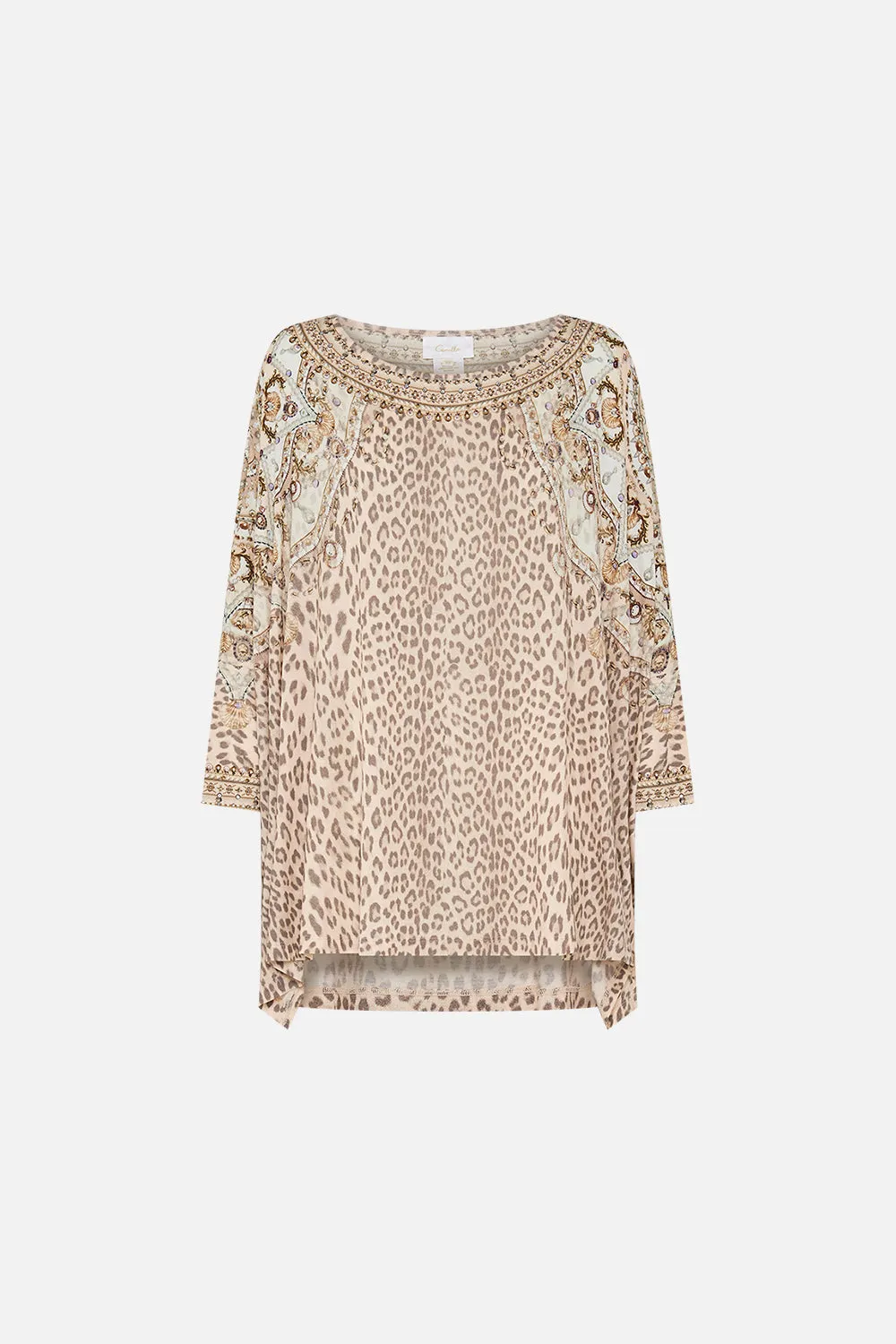 SCOOP NECK SLOUCH TEE GROTTO GODDESS sold by Camilla product image thumbnail 3