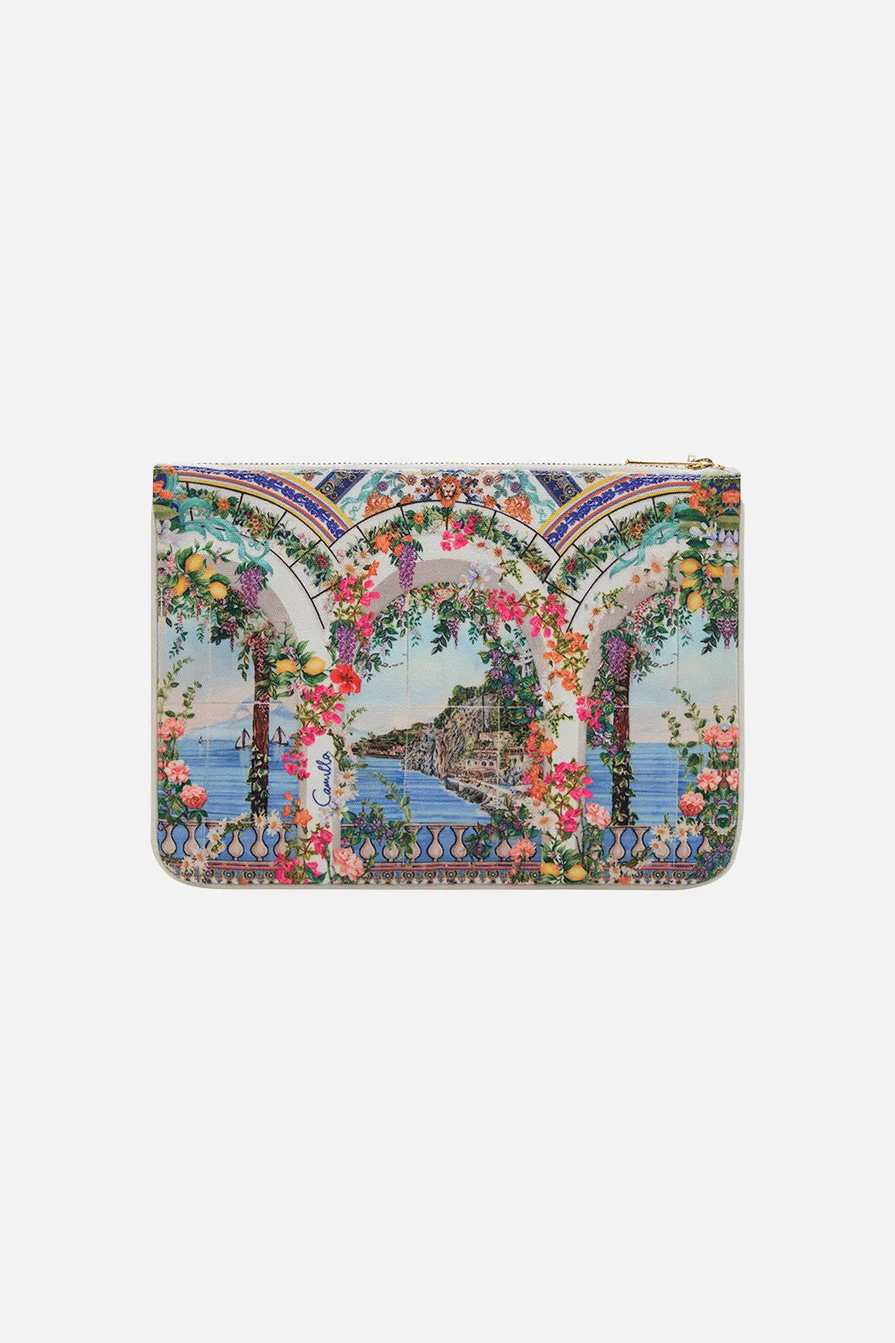 SMALL CANVAS CLUTCH AMALFI AMORE sold by Camilla