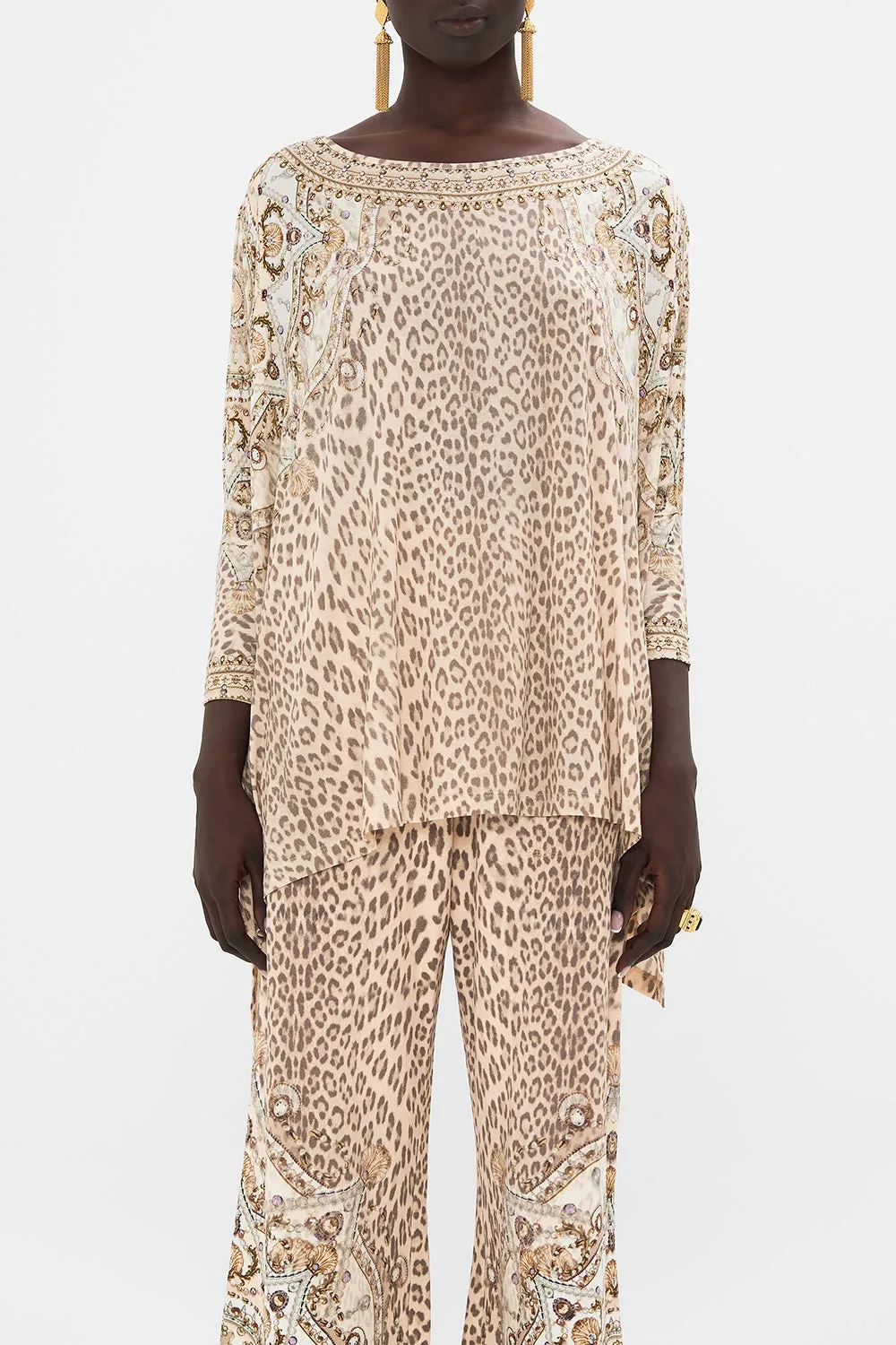 SCOOP NECK SLOUCH TEE GROTTO GODDESS sold by Camilla product image thumbnail 5