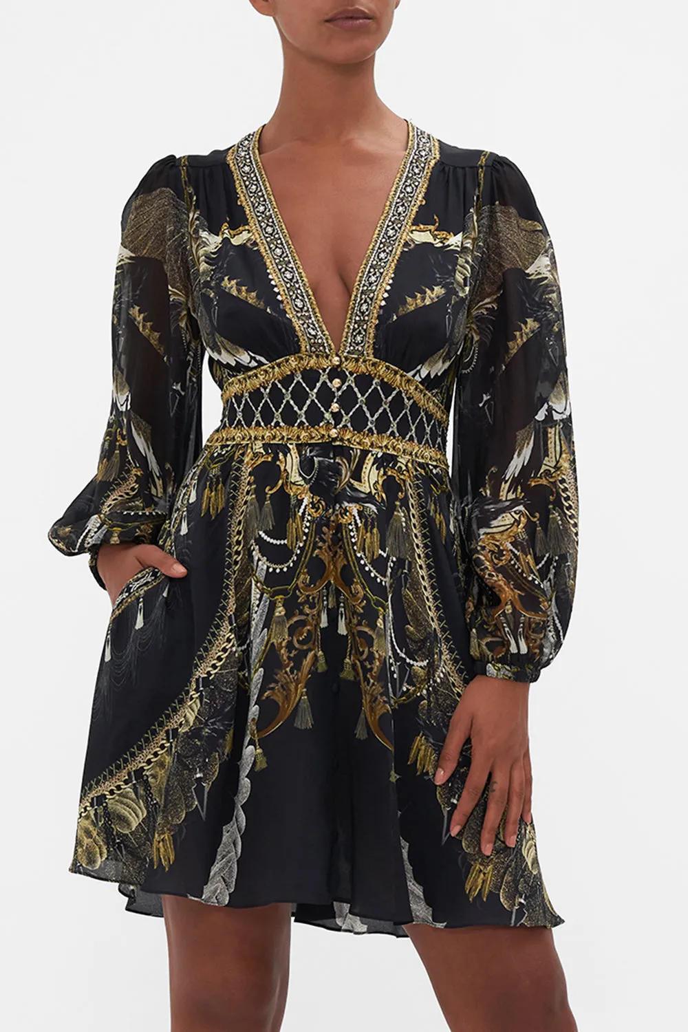 CURVED WAISTBAND SHORT DRESS RAVIN RAVEN sold by Camilla product image thumbnail 5