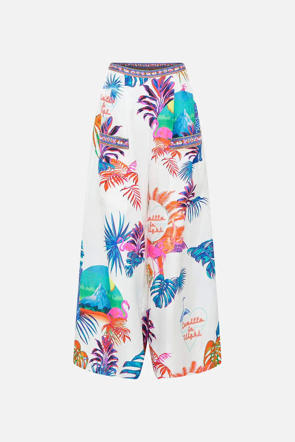 WIDE LEG TROUSER WITH FRONT POCKETS FLAMENCO FLAMINGO sold by Camilla product image thumbnail 3