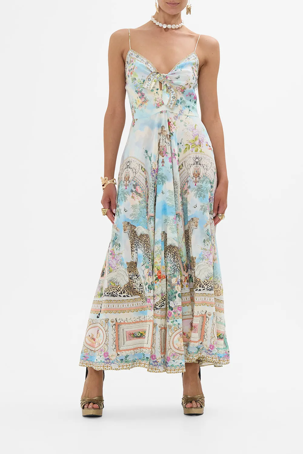 LONG DRESS WITH TIE FRONT WE ALWAYS HAVE ALEXANDRIA sold by Camilla