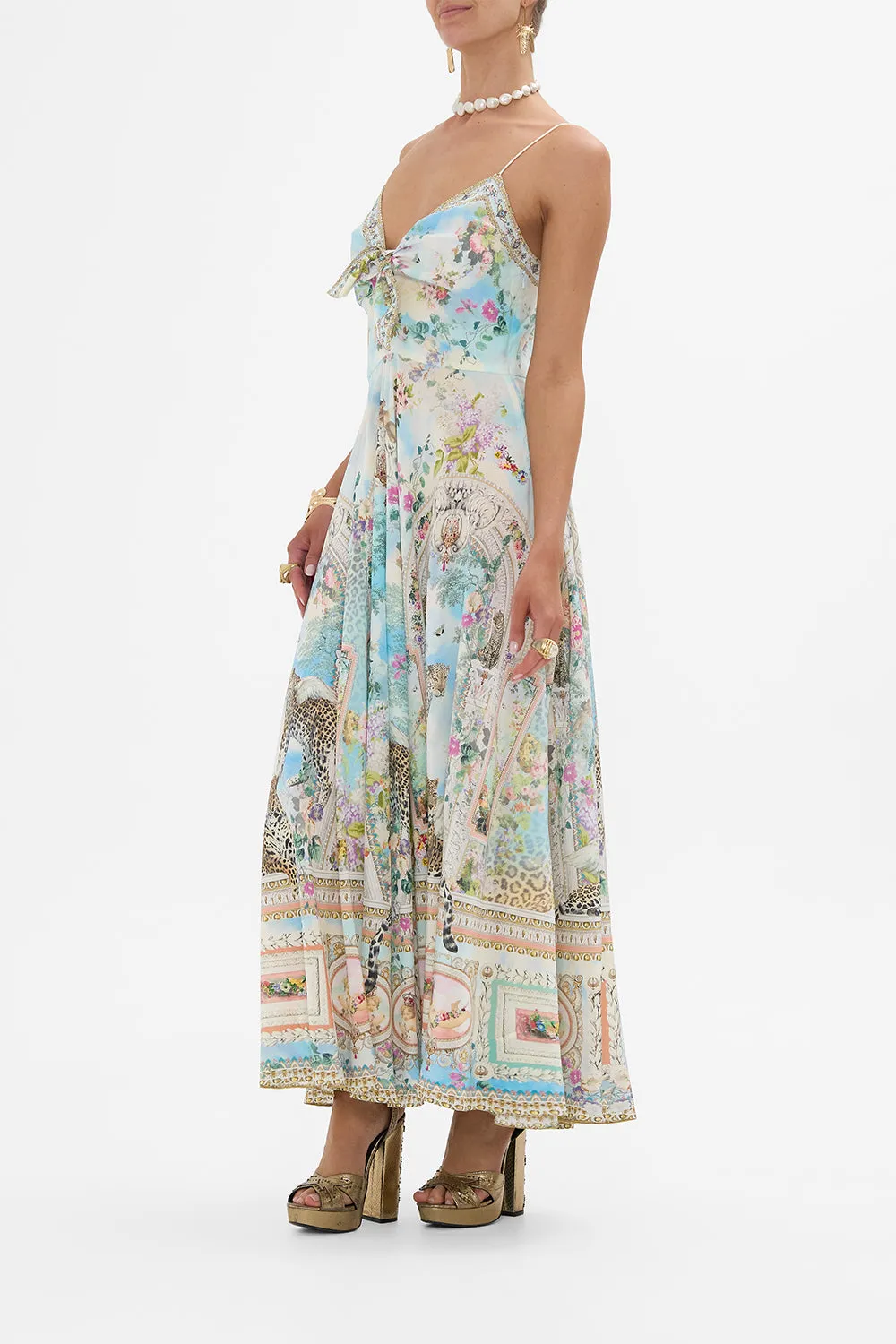 LONG DRESS WITH TIE FRONT WE ALWAYS HAVE ALEXANDRIA sold by Camilla product image thumbnail 4
