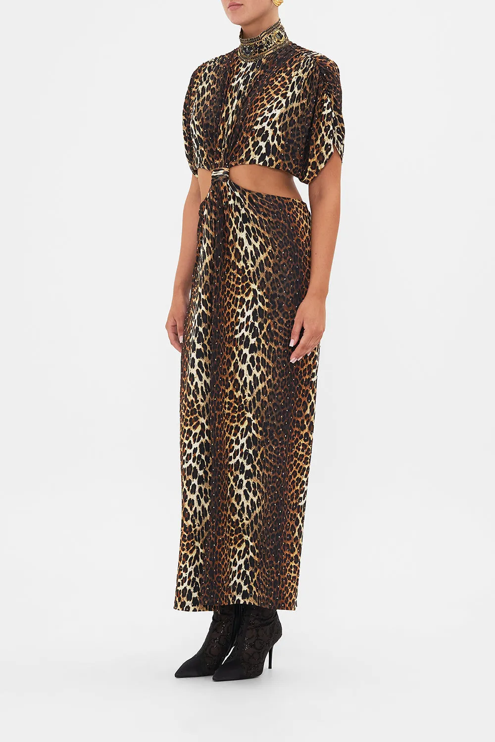 HIGH NECK TWIST CUT OUT JERSEY DRESS AMSTERGLAM sold by Camilla product image thumbnail 4