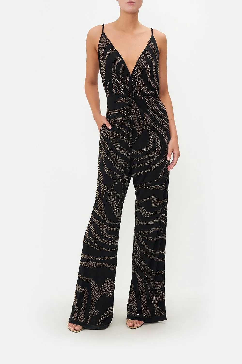 TWIST FRONT JERSEY JUMPSUIT TAME MY TIGER sold by Camilla