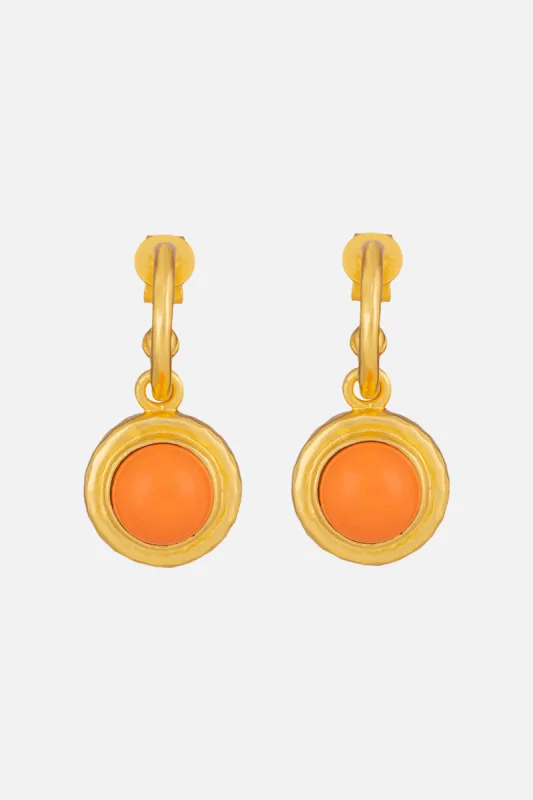 KAMEO ORANGE CORAL STONE EARRINGS MULTI sold by Camilla