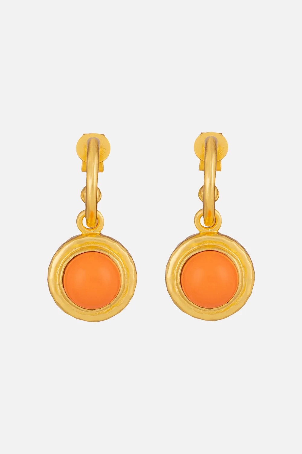 KAMEO ORANGE CORAL STONE EARRINGS MULTI sold by Camilla