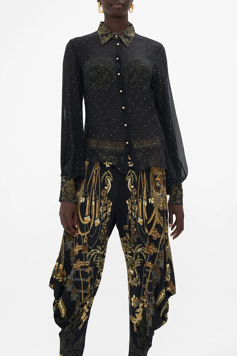 SPLIT SLEEVE BLOUSE THE NIGHT IS NOIR sold by Camilla product image thumbnail 5