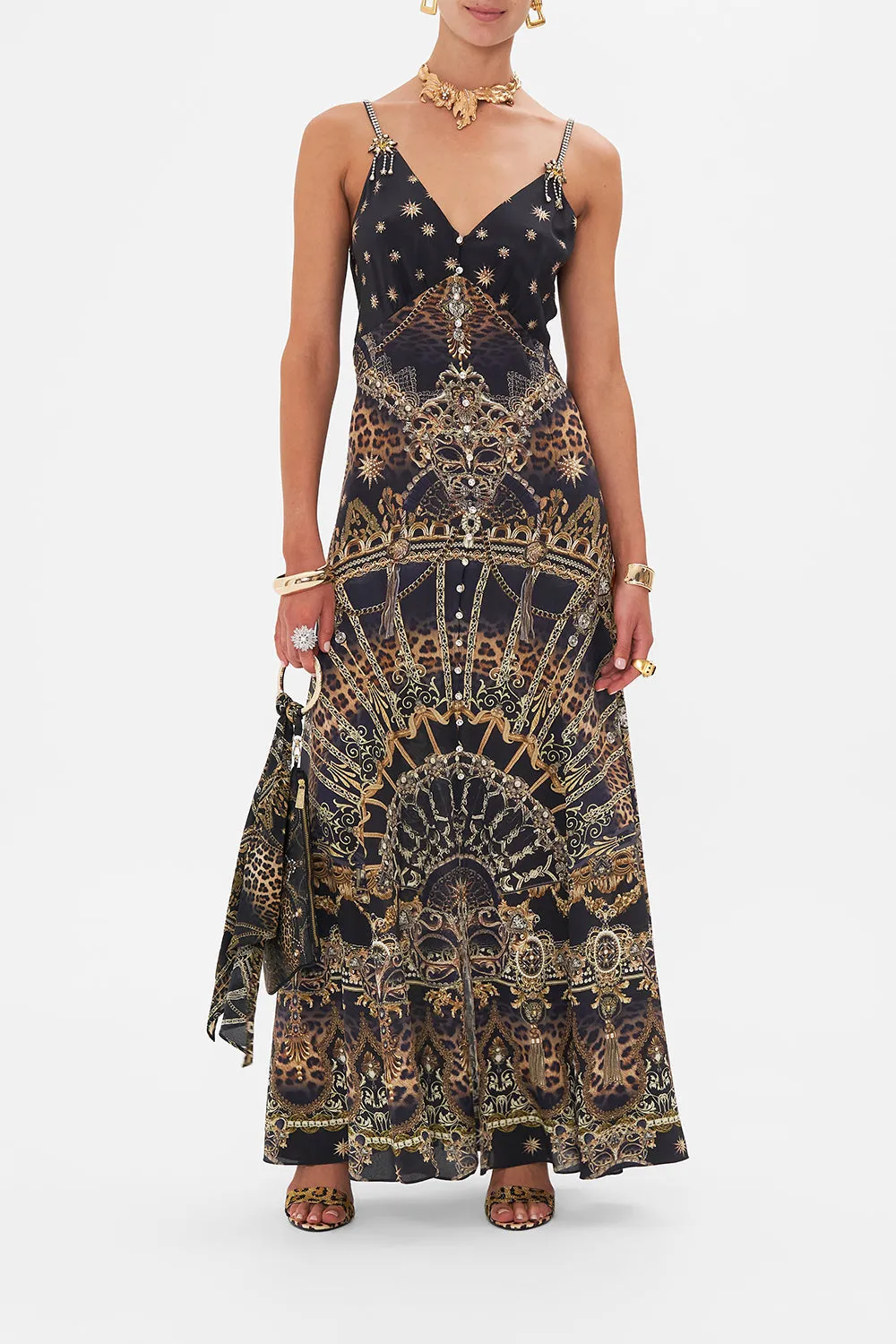 BUTTON FRONT STRAPPY DRESS MASKED AT MOONLIGHT sold by Camilla product image thumbnail 5