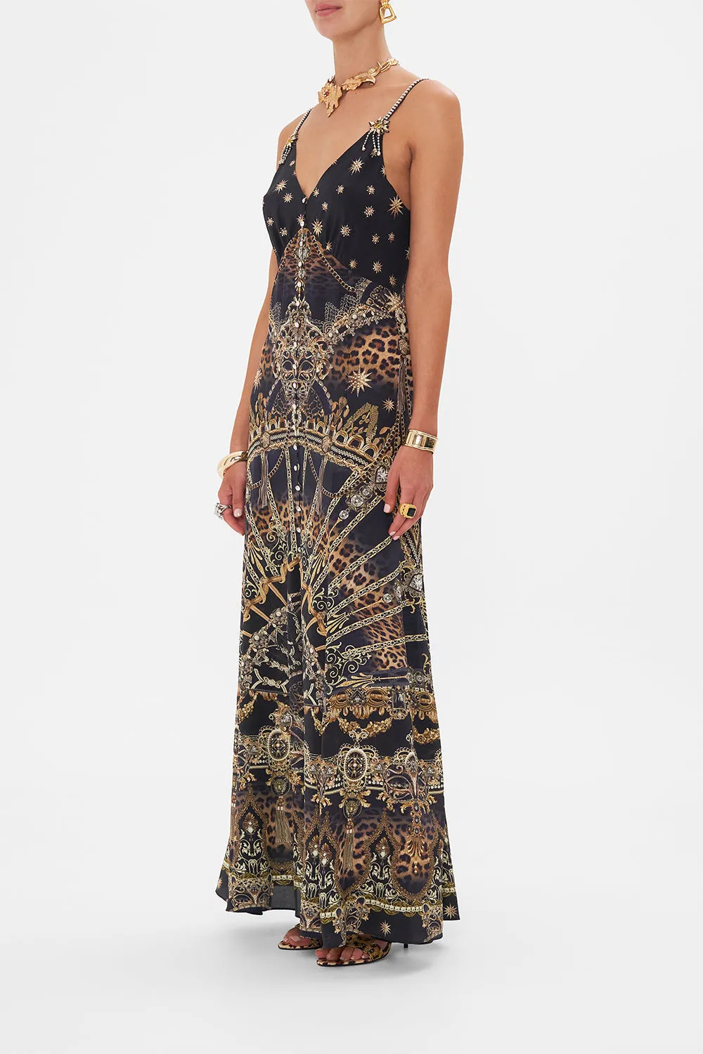 BUTTON FRONT STRAPPY DRESS MASKED AT MOONLIGHT sold by Camilla product image thumbnail 4