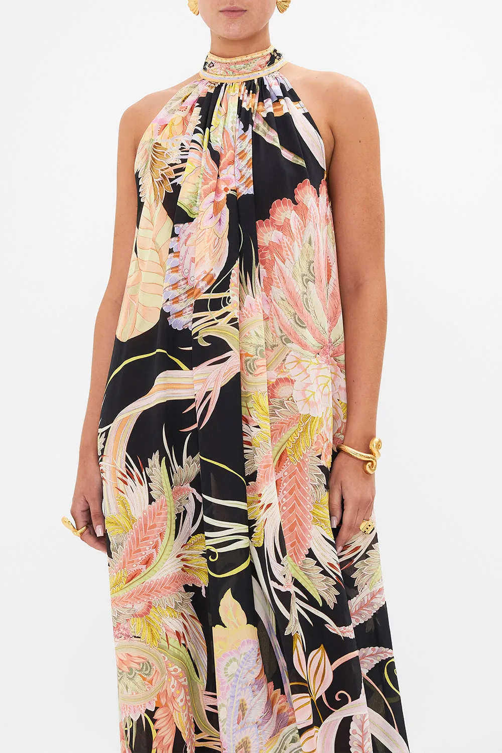 TIE NECK LONG DRESS LADY OF THE MOON sold by Camilla product image thumbnail 5