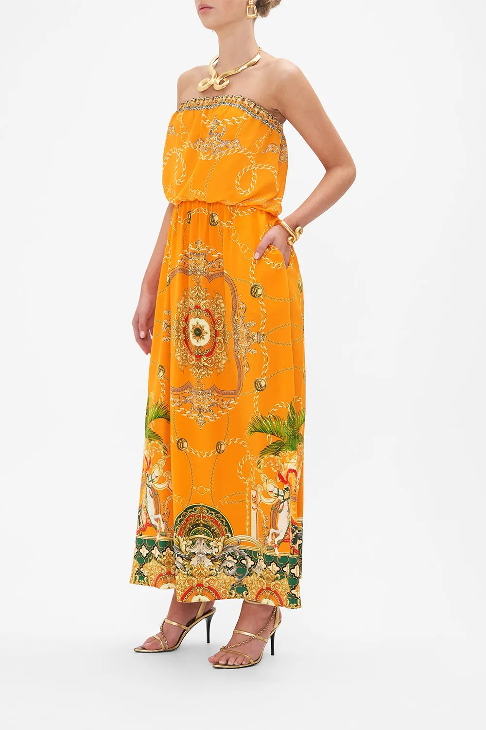 STRAPLESS BLOUSON DRESS DANCING WITH THE BULLS sold by Camilla product image thumbnail 4