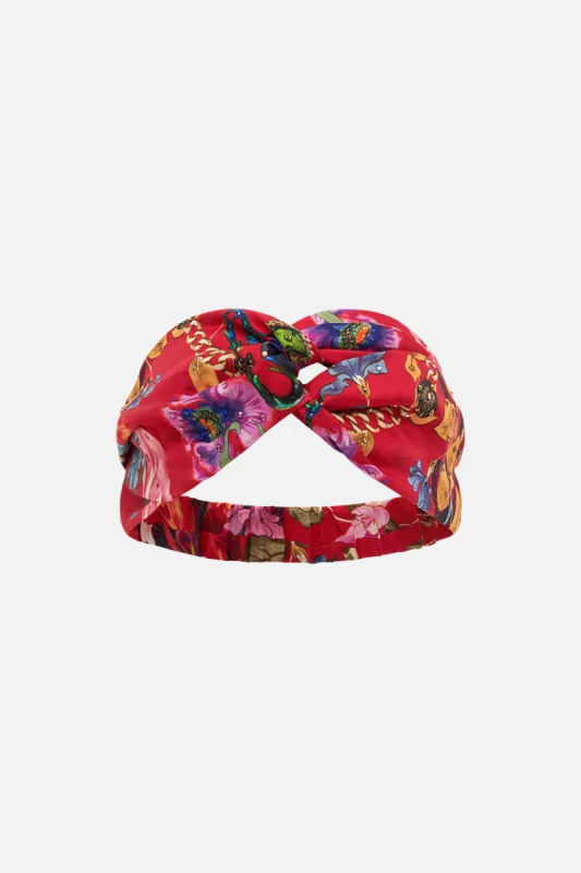 WOVEN TWIST HEADBAND RUFFLE SOME FEATHERS sold by Camilla