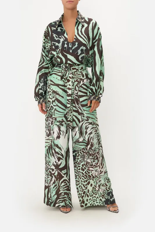 PAPERBAG WAIST WIDE LEG PANT LEOPARD LORE sold by Camilla