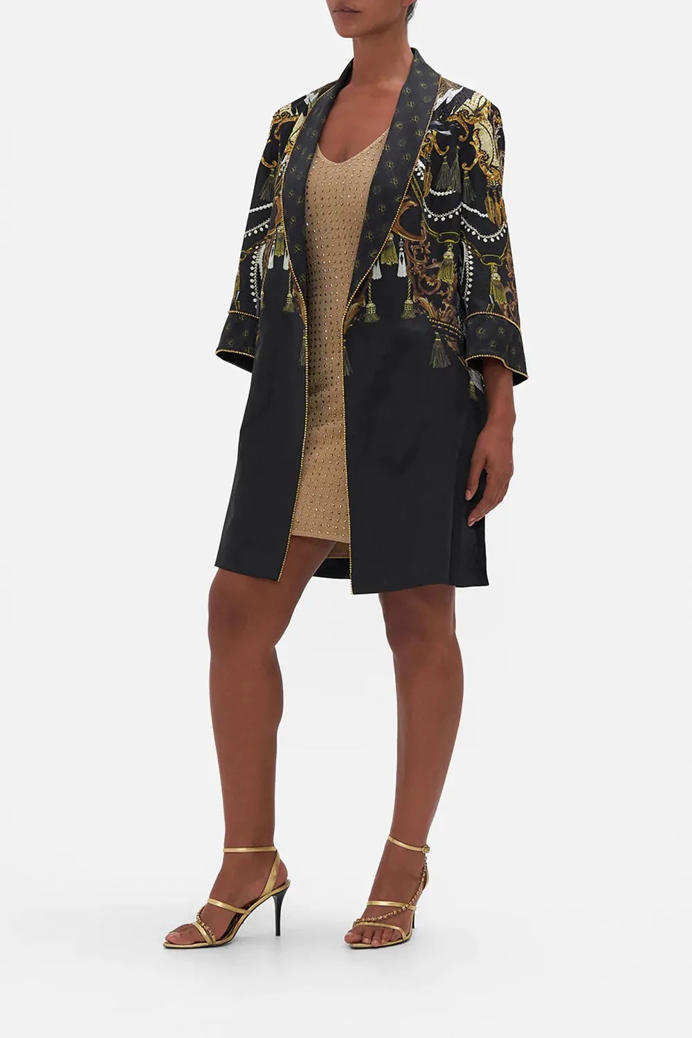 ROLL COLLAR PAJAMA JACKET RAVIN RAVEN sold by Camilla product image thumbnail 4