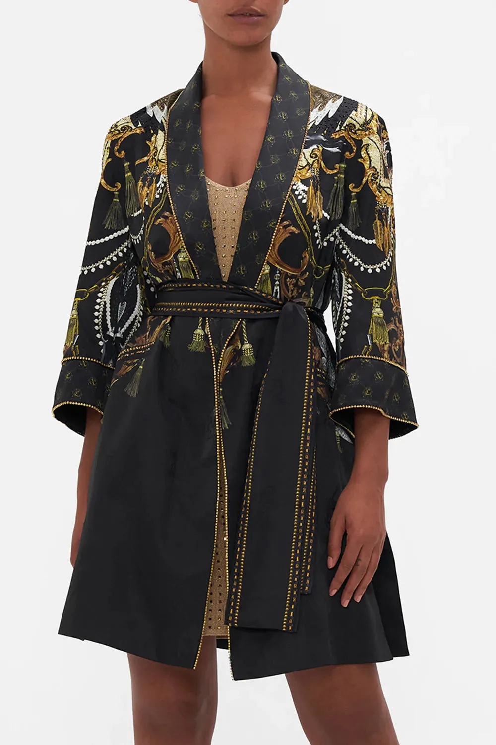 ROLL COLLAR PAJAMA JACKET RAVIN RAVEN sold by Camilla product image thumbnail 5