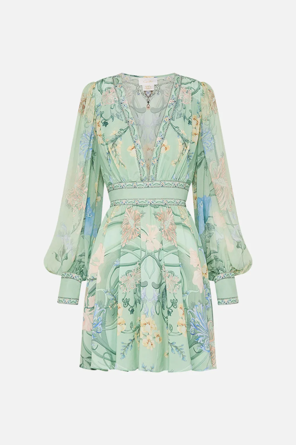 SHORT DRESS WITH BLOUSON SLEEVE DREAMING IN DUTCH sold by Camilla product image thumbnail 3