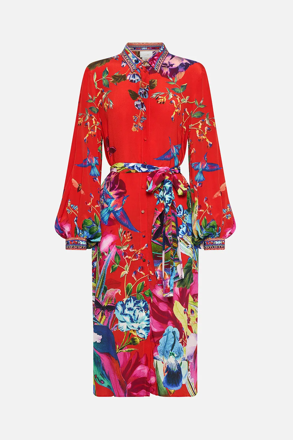 HIGH LOW MIDI SHIRT DRESS BIRDS OF A FEATHER sold by Camilla product image thumbnail 3