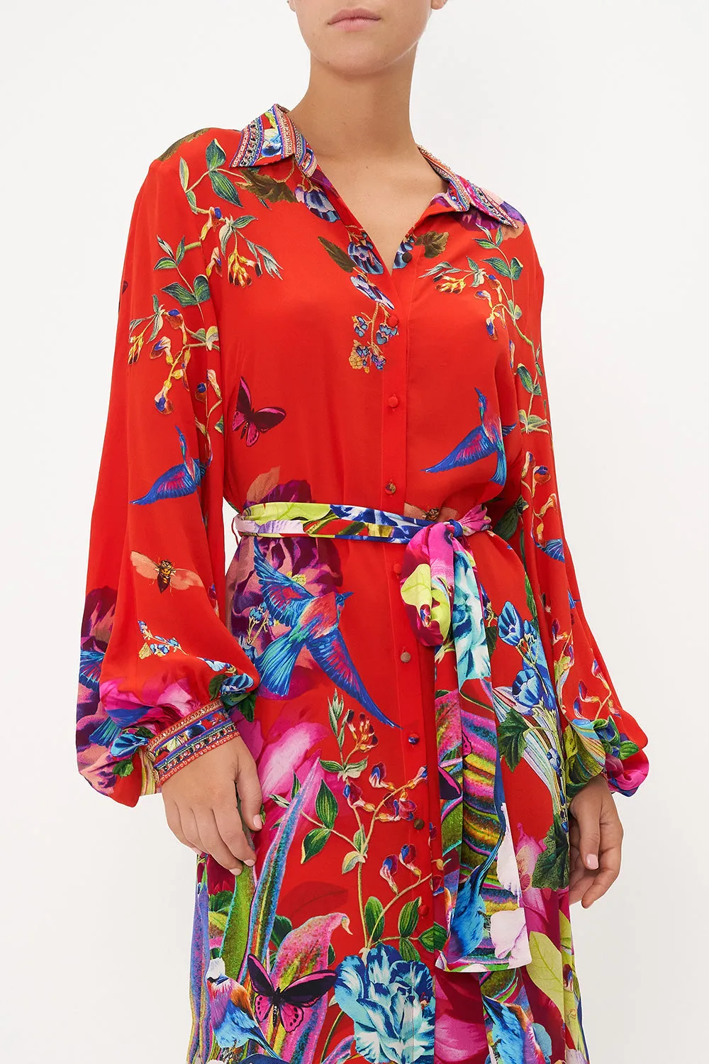 HIGH LOW MIDI SHIRT DRESS BIRDS OF A FEATHER sold by Camilla product image thumbnail 5