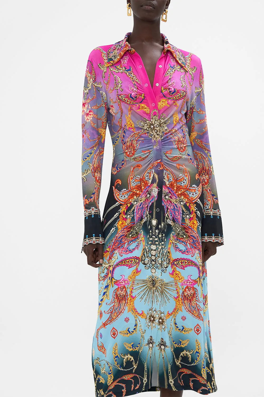 JERSEY MIDI SHIRT DRESS WHAT LIES BENEATH sold by Camilla product image thumbnail 4