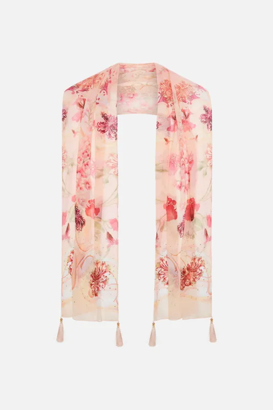 LONG SCARF BLOSSOMS AND BRUSHSTROKES sold by Camilla