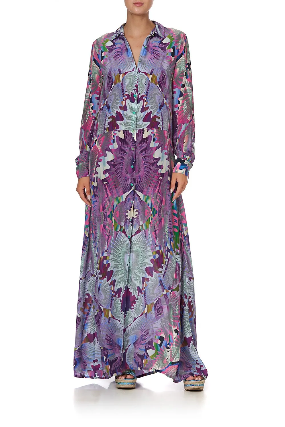 SHIRTMAKER LONG DRESS MULTI sold by Camilla