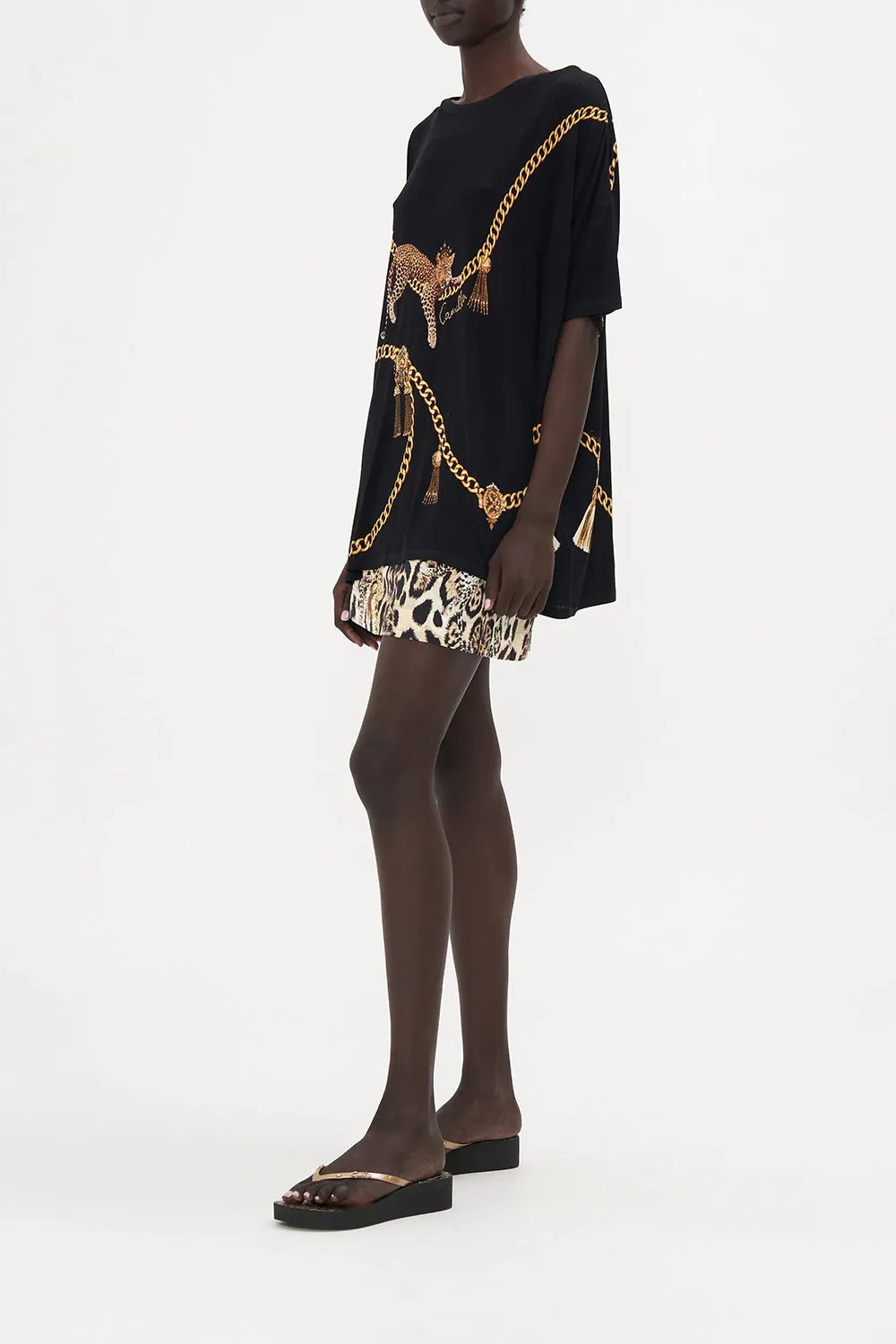 RELAXED FIT DROP SHOULDER TEE ROLE CALL sold by Camilla product image thumbnail 4