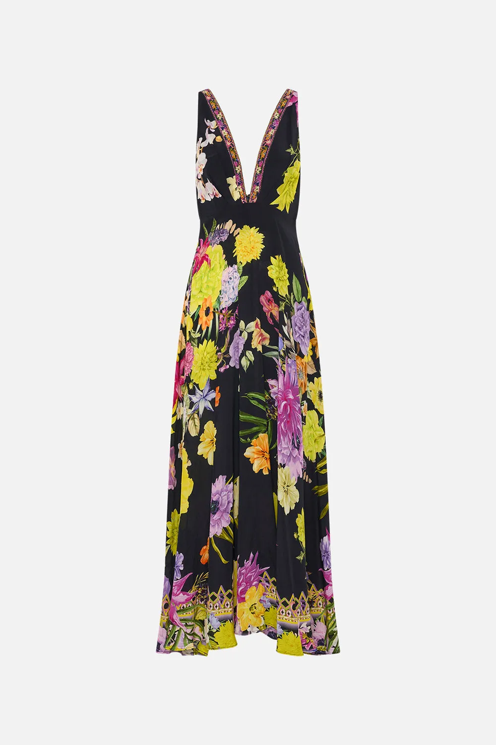 PLUNGE NECK MAXI DRESS PEACE BE WITH YOU sold by Camilla product image thumbnail 3