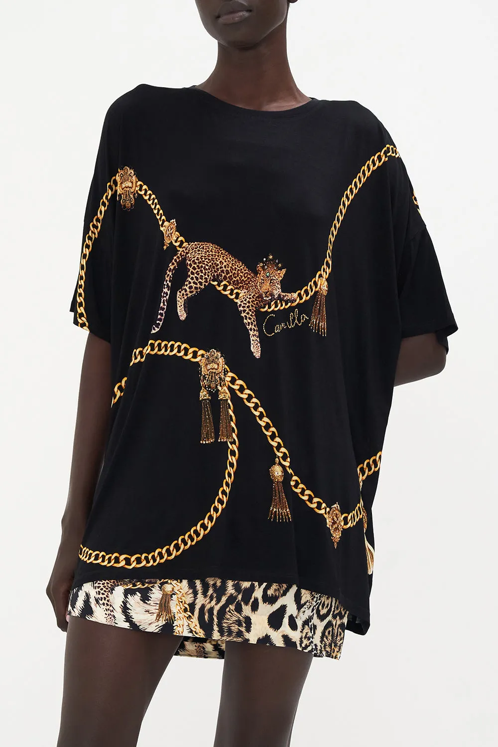 RELAXED FIT DROP SHOULDER TEE ROLE CALL sold by Camilla product image thumbnail 5