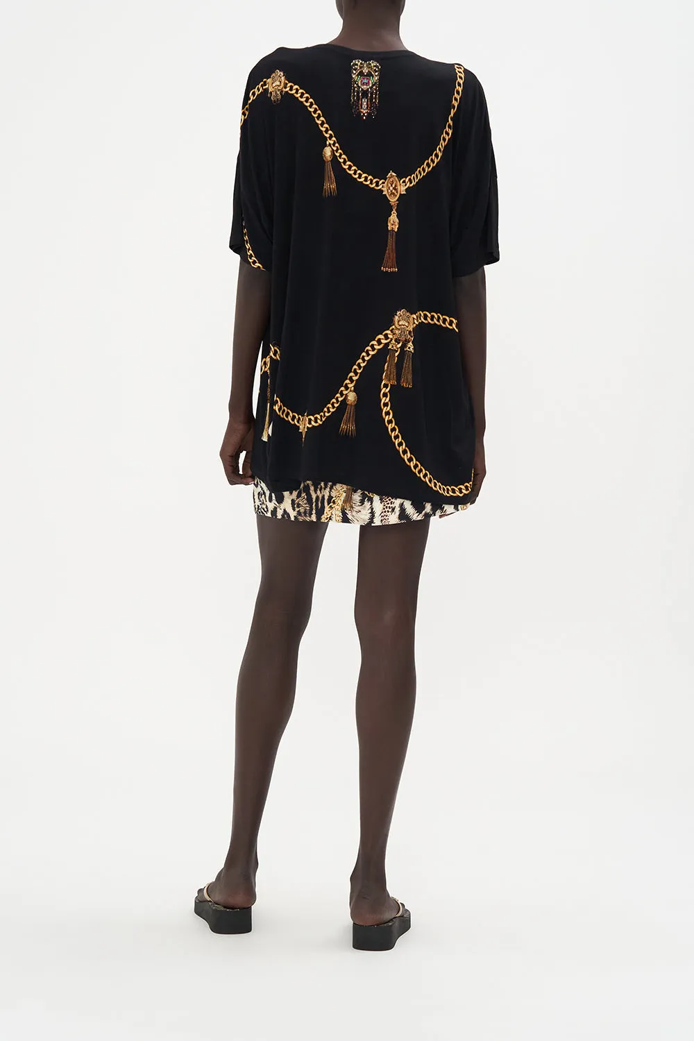 RELAXED FIT DROP SHOULDER TEE ROLE CALL sold by Camilla product image thumbnail 2